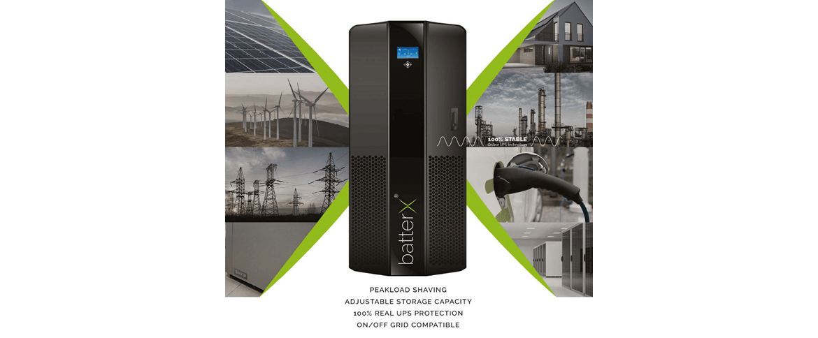 Hybridní solární UPS batterX  pro komerční účely s řídícím a dohledovým systémem LiveX.