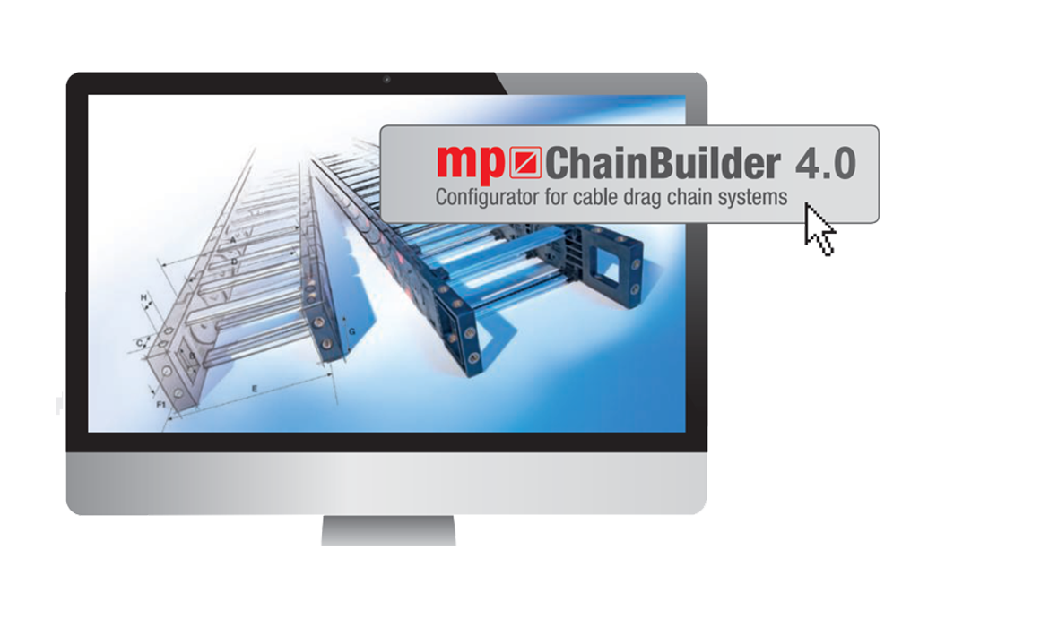 Online konfigurátor vodících řetězů ChainBuilder 4.0